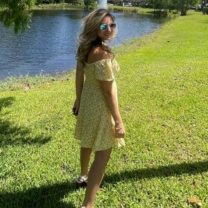 Hollister Yellow Floral Mini Dress